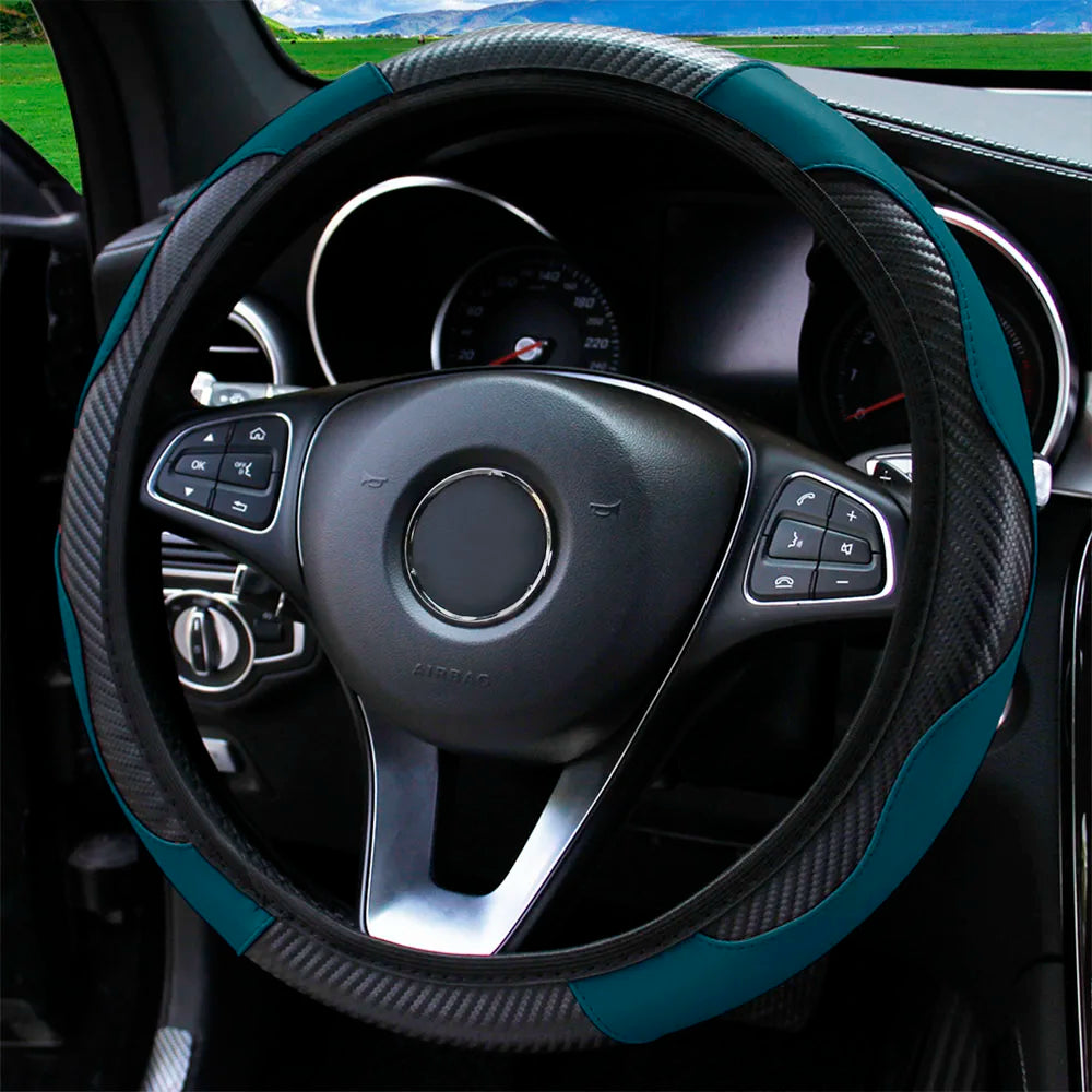 Leather Car Steering Wheel Cover