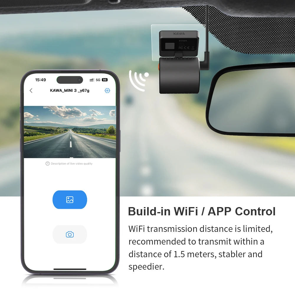 2K Mini Inside Car Dashcam