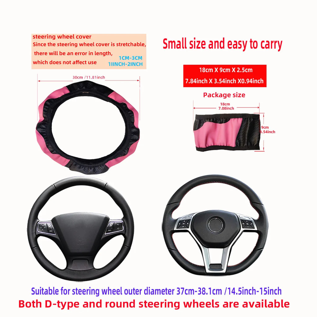 Leather Car Steering Wheel Cover
